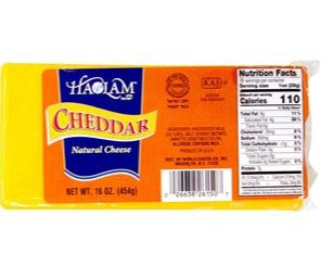 HaOlam - Orange Cheddar Cheese 16 oz (1 lbs) KFP