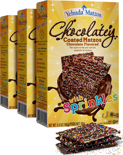 Yehuda - Chocolate Covered Matzo With Sprinkles (5.8oz)