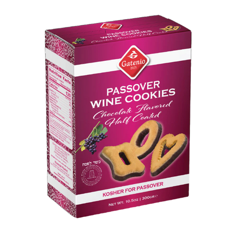 Gatenio - Wine Cookies Semi-Coated Chocolate Flavour