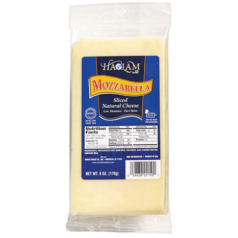 HaOlam - Mozzarella Sliced Cheese 6oz KFP