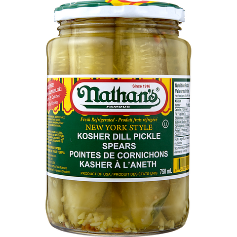 Nathan’s kosher dill pickles spears
