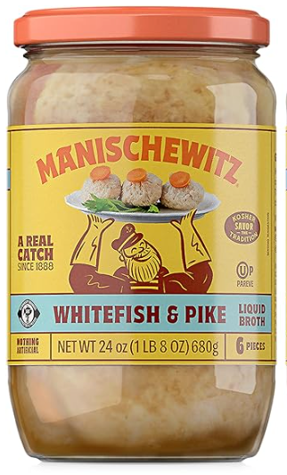 Manischewitz - Gefilte Fish Whitefish and Pike, Jelled Broth KPY (24oz)