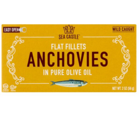Sea Castle - Anchovies Flat Fillet in Olive Oil (P/D)