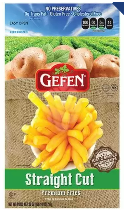 Gefen - Fries White Potato - Straight Cut KFP (Frozen)