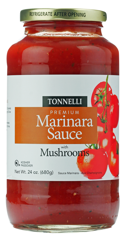 Tonnelli Marinara Sauce With Mushrooms