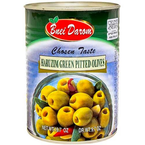 Bnei Darom  - Pitted Green Olives (19oz)
