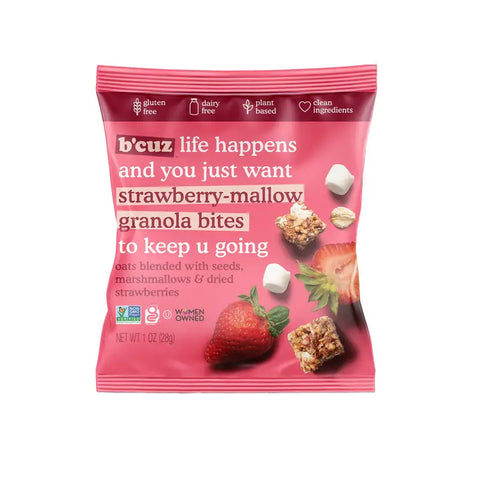 B’cuz - Strawberry-mallow Granola Bites