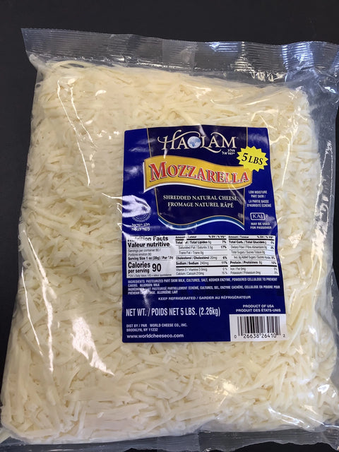 HaOlam - Mozzarella Shredded 5lbs