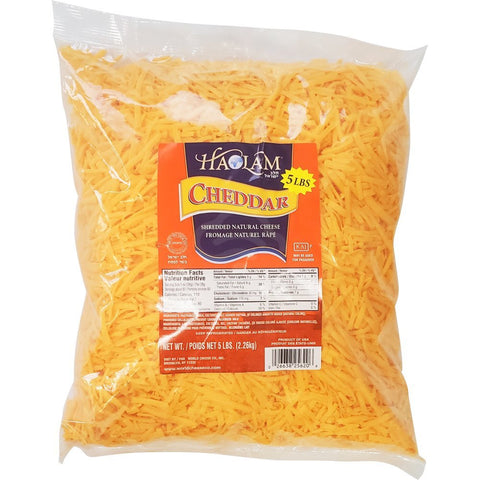 HaOlam - Shredded Cheddar (Orange Cheese) 5lbs KFP