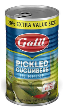 Galil - Pickled Cucumbers in Brine - Mini - 18-25ct