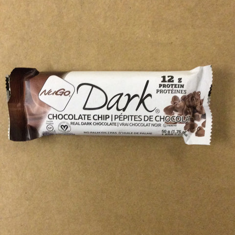 NuGo dark chocolate chip protein bar