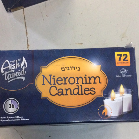 Aish Tamid Nieronim candles